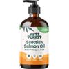 Pets Purest Pet Purest Olio di Salmone Scozzese per Cani, Gatti, Animali Domestici 500ml - Puro Olio di Pesce Integratore Alimentare Omega 3 6 9 per Pelo, Sistema Immunitario, Prurito, Articolazioni, Cervello