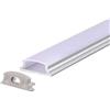 V-TAC PROFILO ALLUMINIO SILVER FLESSIBILE PER STRISCE LED DA 2MT OPACO CON DIFFUSORE VT-8138-LED2909