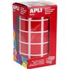 APLI Kids Apli 4877 Rotolo di Etichette Adesivi Quadrati, 20 mm, Rosso