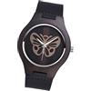 MicLee-Orologio di moda a colori in legno orologio al quarzo con motivo a farfalla e quadrante in legno naturale adatto a uomini e donne per indossare moda casual ultra sottile