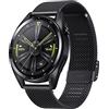 Hiseus Cinturino Compatibile con Huawei Watch GT2/GT3 46mm, Cinturino in Acciaio Inossidabile Intrecciata Compatibile con Huawei Watch GT 2/3 PRO 46mm/GT Runner/GT 2e/Watch 3/Watch 3 Pro (Nero)