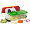 OXO Good Grips Set Spiralizzatore, Grattugia Alimentare e Mandolina Multiuso con Contenitore