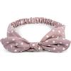 styleBREAKER Fascia per capelli da donna in fantasia a pois, pieghevole con fiocco e fascia elastica, fascia per fronte, fascia per capelli, Pinup, Rockabilly 04026036, colore:Rosa antico vecchio