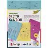 folia 2349 - Cartoncino da Ricamo Animali, 300g / m², Stampa Bianca, 17,5 x 24,5 cm, 40 Fogli, 8 Motivi - Ideale per Esercizi di Ricamo