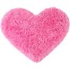 sourcing map Tappeto in finta pelliccia di pecora, a forma di cuore, soffice tappeto Shaggy per divano, soggiorno camera da letto, pavimento in morbido pelo profondo, 70x90 cm, rosso rosa