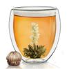 Creano Bicchiere XXL a Doppia Parete - Vetro Termico Borosilicato, Grande Capacità 400ml, Ideale per Caffè, Tè e Bevande Calde Extra: INCLUSO un Fiore di Tè -Idea Regalo - Donna Uomo