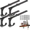 ChasBete Staffe per Mensole da Muro - Staffe e Supporti per Mensole con Ganci - Pesanti & Retrò - 20 * 8,5 cm 4 Pezz