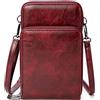 myfriday Piccola borsa del telefono cellulare a tracolla per le donne, mini borsa a tracolla a tracolla con slot per carte di credito
