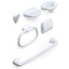 TATAY Olympia - Set da Bagno 6 Pezzi, Bianco, 62 x 13 x 30 cm