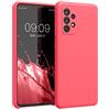 kwmobile Cover per Samsung Galaxy A52 / A52 5G / A52s 5G Custodia - Back Case per Smartphone in Silicone TPU - Protezione Gommata - corallo fluorescente