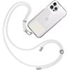 TBOC Cordino Catenella Laccio Strap Porta Cover [Bianco] con Toppa di Fissaggio [Bianco Ice] per Telefono Cellulare da Collo - Tracolla Catenina con cordini Accessori Telefoni Universale Laccetti