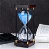 Lmzxmcy Grande clessidra, timer per clessidra 60 minuti, timer per clessidra in legno vintage, decorazione moderna per casa, cucina, ufficio (blu)
