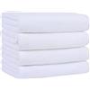 KinHwa asciugamani microfibra durevole asciugamani da bagno Set di 2 40cm x 76cm grigio/bianca (bianco, 4 pack)