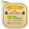 almo nature Bio Organic Maintenance - con Pollo - Cibo Umido per Gatti 100% Biologico - 19 vassoi da 85g