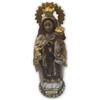 DRW Figura Vergine del Carmen Stile Legno Vecchio Dipinto a Mano 13 cm