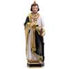 DRW Figura San Giuda Pedana Quadrata Resina Dipinto a Mano 13 cm