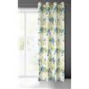 Eurofirany MARI Tenda in microfibra con motivo floreale e occhielli, 1 pezzo, traspirante, leggera, semitrasparente, 140 x 250 cm, bianco e blu