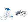 Beurer Ih 26 Aerosol Con Doccia Nasale E Accessori Completi Inclusi, Bianco Blu, ‎16.6 x 14.8 x 14.1 cm; 1.51 grammi & BM 27 Misuratore di Pressione da Braccio con Display Orizzontale