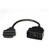 Baceyong Cavo adattatore convertitore OBD1 da 22 pin a OBD2 da 16 pin, scanner diagnostico, nero con due connettori, compatibile con Toyota