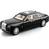 TGRCM-CZ Compatibile con 1/32 Rolls-Royce Phantom modello auto giocattolo con suono e luci per bambini, ragazzi e ragazze, corpo in metallo, porta aperta, nero
