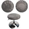 HuaLiSiJi Copri Sgabello Rotondo Tessuto di Lusso Diametro 30-40cm, Elastico Antirughe Lavabile e Antipolvere (Grigio)