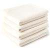 Encasa XO Asciugamani da cucina e salviette in cotone Solido bianco | Strofinaccio in waffle e tessuto piatto | Set strofinacci | 70x45 cm | Riutilizzabile e ad asciugatura rapida Set di 4
