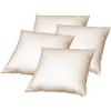 AETUHU Set di 4 cuscini da divano, 50 x 50 cm, in vera piuma, robusti e stabili, colore: panna