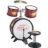 Bontempi Batteria Bontempi 4 Elementi con Sgabello e Bacchette