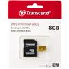 Transcend TS8GUSD500S microSDHC 500S Scheda di Memoria, 8 GB