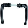 Alberts 654047 Maniglia, per cancelli con griglia ondulata, alluminio, anodizzato nero, Distanza 50 mm, Larghezza 115 mm