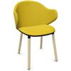 KRISTALIA sedia con braccioli e base in legno DUA - 05DUA13-FA-CAT-A