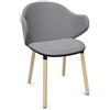 KRISTALIA sedia con braccioli e base in legno DUA - 05DUA13-FA-CAT-B