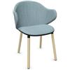 KRISTALIA sedia con braccioli e base in legno DUA - 05DUA13-FA-CAT-C
