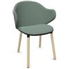 KRISTALIA sedia con braccioli e base in legno DUA - 05DUA13-FA-CAT-D