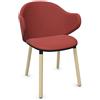 KRISTALIA sedia con braccioli e base in legno DUA - 05DUA13-FA-CAT-E