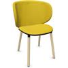 KRISTALIA sedia con schienale grande e base in legno DUA - 05DUA12-FA-CAT-A