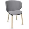 KRISTALIA sedia con schienale grande e base in legno DUA - 05DUA12-FA-CAT-B