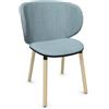 KRISTALIA sedia con schienale grande e base in legno DUA - 05DUA12-FA-CAT-C