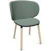 KRISTALIA sedia con schienale grande e base in legno DUA - 05DUA12-FA-CAT-D
