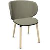 KRISTALIA sedia con schienale grande e base in legno DUA - 05DUA12-FA-CAT-F
