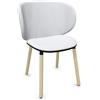 KRISTALIA sedia con schienale grande e base in legno DUA - 05DUA12-FA-CAT-L2