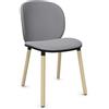 KRISTALIA sedia con schienale piccolo e base in legno DUA - 05DUA11-FA-CAT-B