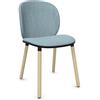 KRISTALIA sedia con schienale piccolo e base in legno DUA - 05DUA11-FA-CAT-C