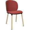 KRISTALIA sedia con schienale piccolo e base in legno DUA - 05DUA11-FA-CAT-E