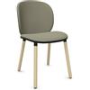 KRISTALIA sedia con schienale piccolo e base in legno DUA - 05DUA11-FA-CAT-F