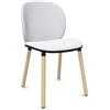 KRISTALIA sedia con schienale piccolo e base in legno DUA - 05DUA11-FA-CAT-L2