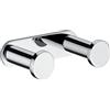 GEDY G-Canarie Appendiabiti doppio Cromato, Dimensione 1,8X7X3,5 CM peso 0,104 KG, Gancio appendiabiti realizzato in Cromall, Ottone e Vetro, Anni di garanzia 2, Design R&S Gedy