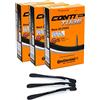 MSZweirad Continental Set di 3 tubi camera d'aria flessibili per bicicletta Race 28 pollici, SV 42 mm (20/25-622/630) + 3 leve per pneumatici a due ruote