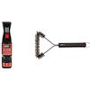 Weber 17874 - Detergente per Barbecue Q & Pulse, Nero & Amazon Basics - Spazzola A 3 Lati per Barbecue, 30.5 Cm