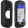 Braleto Cover +2 Vetro Temperato Compatibile con Garmin Edge 1040,Protezione Dello Schermo in Vetro di Durezza 9H Accessori per Computer Da Bicicletta GPS (Black)